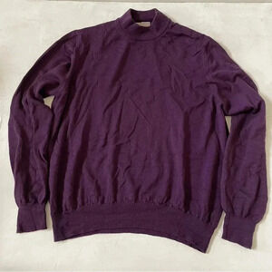 Gran Sasso For Mark Shale Purple Sweater Adult 100% Virgin Wool